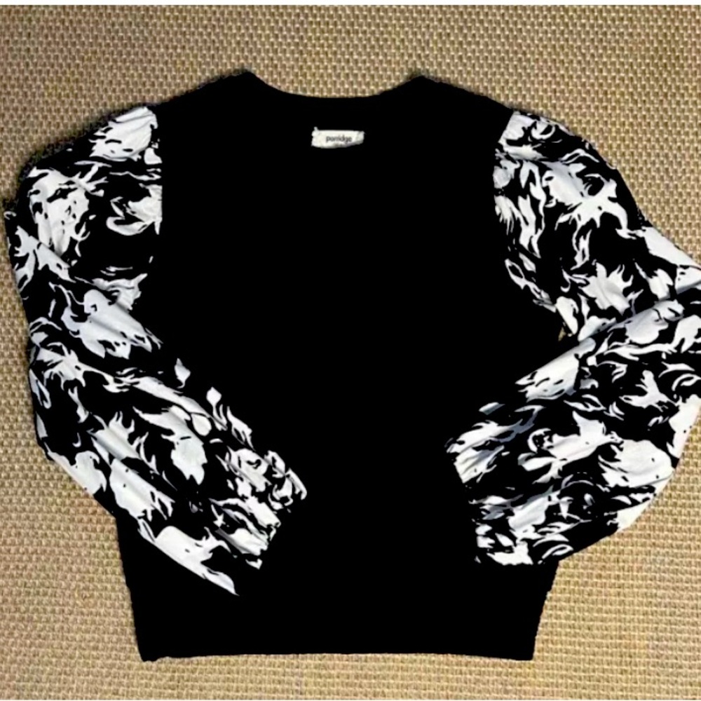 Women's Anthropologie Porridge Floral Sweatshirt Blouse XS
